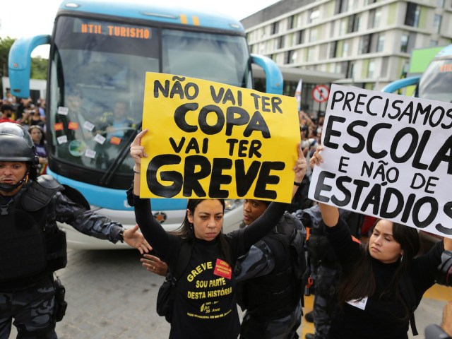 APTOPIX Brazil WCup Soccer Protest